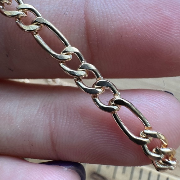 Figaro Curb Link Chain Necklace - Picture 7 of 8